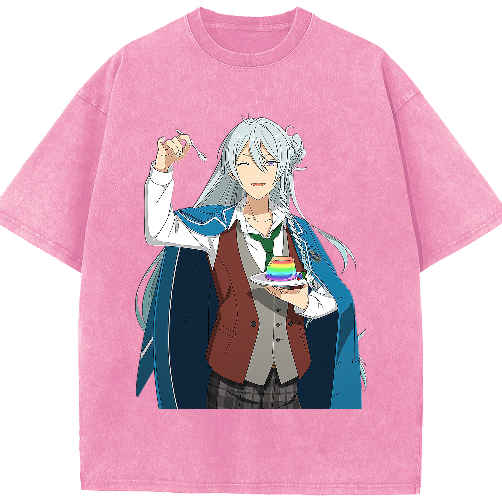 （画像用） あんさんぶるスターズ! Ensemble Stars 綿100% ヴィンテージ風 半袖Tシャツ（フロントプリント）
